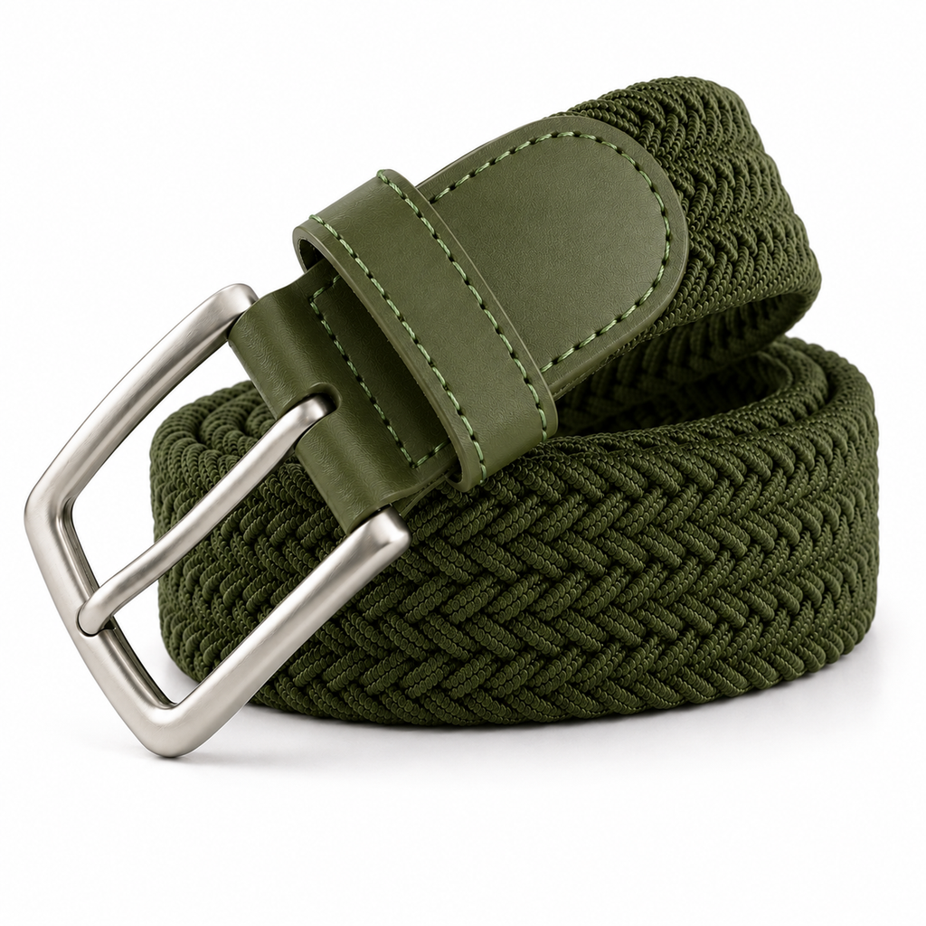 Cinturón Elástico Trenzado para Hombre | Ajuste Perfecto