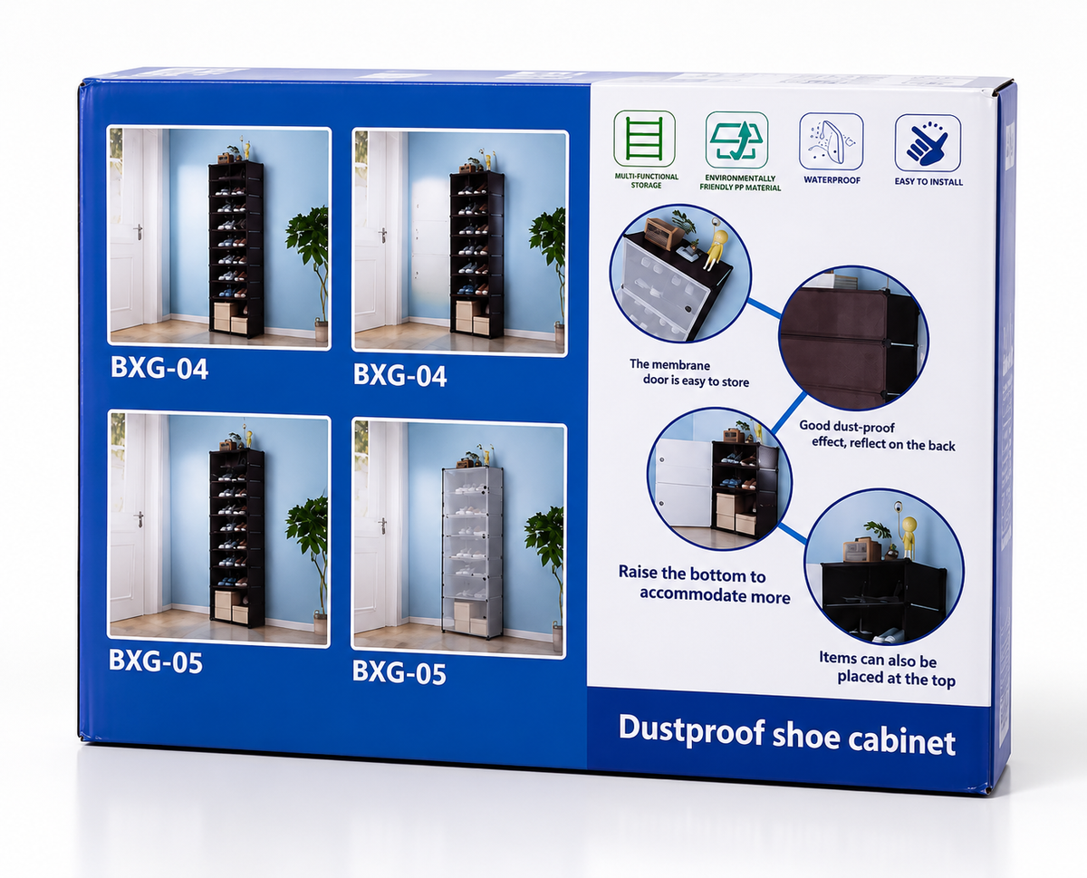 Zapatero Vertical Modular Doble Resistente 5 Niveles Tapa