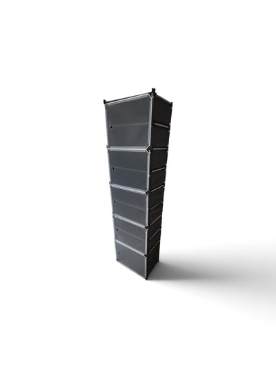 Zapatero Vertical Modular Doble Resistente 5 Niveles Tapa