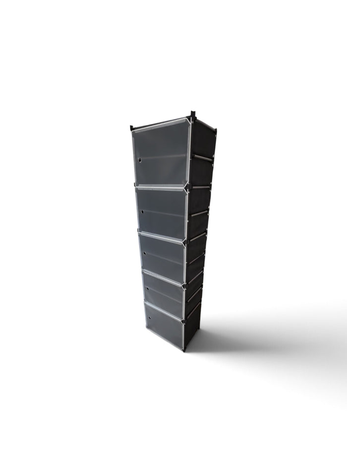 Zapatero Vertical Modular Doble Resistente 5 Niveles Tapa
